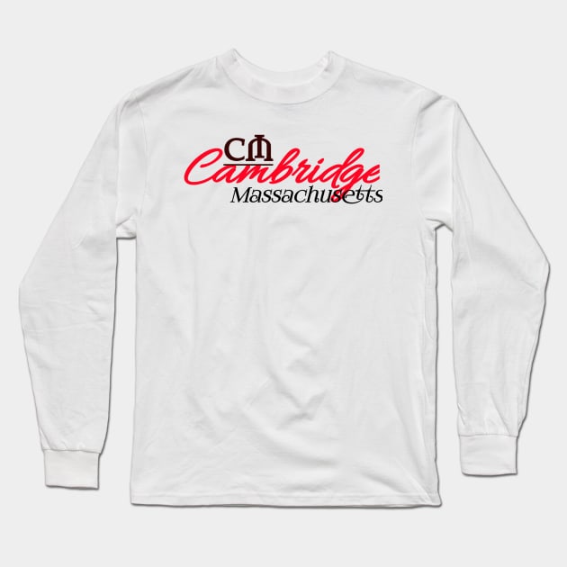 T-shirt Cambridge Massachusetts Long Sleeve T-Shirt by Kahfistore